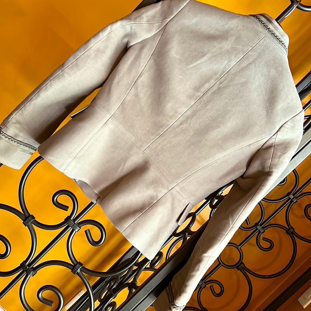 ZARA Faux Suede Military Jacket - Picture 6 of 13